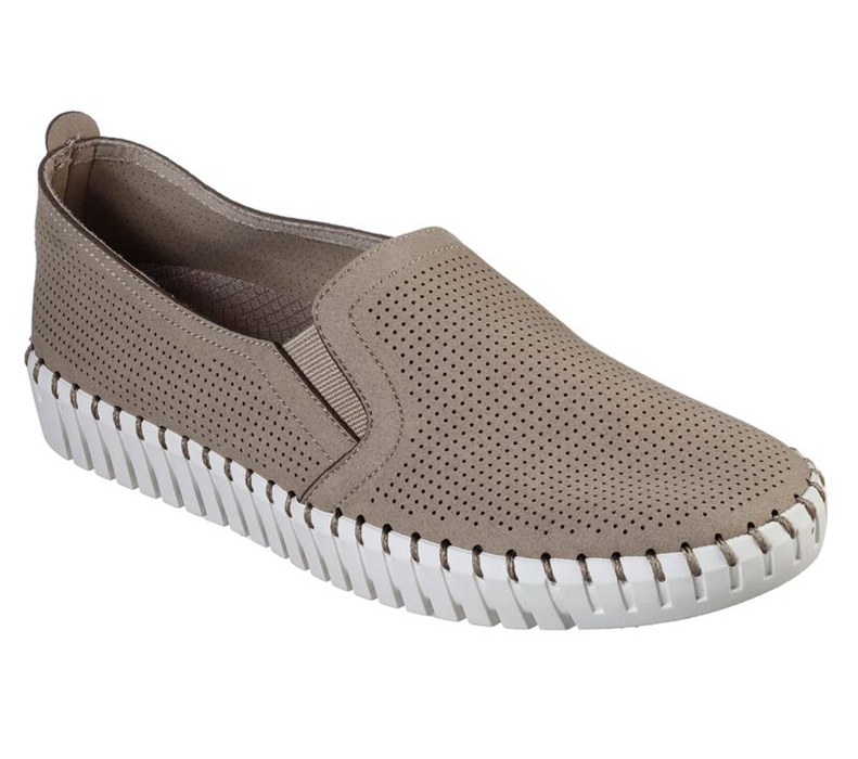 Skechers Sepulveda Blvd - Envelop - Womens Flats Shoes Khaki [AU-ZE5507]